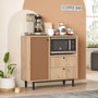 Hanah Home Armario Multiusos RE1-SK Roble y Rojo Teja